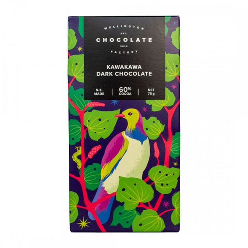 Wellington Chocolate Factory Kawakawa Dark Chocolate Bar 75g