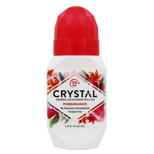 CRYSTAL Mineral Deodorant Roll-On, Pomegranate 66ml - The Health Shop