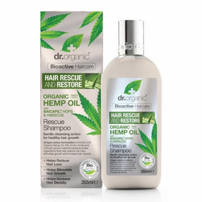 Dr.Organic Hemp Oil Rescue Shampoo 265ml - The Health Shop