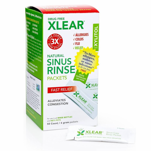 Xlear Xylitol & Saline Sinus Rinse Packets, 50 count - The Health Shop