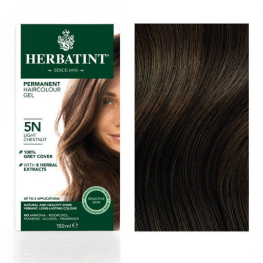 Herbatint Permanent Hair Colour Gel - N Tones: 5N Light Chestnut - The Health Shop