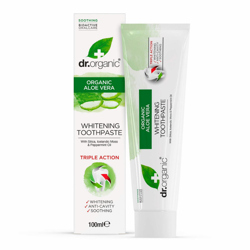 Dr.Organic Aloe Vera Whitening Toothpaste 100ml - The Health Shop