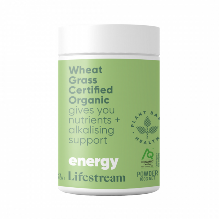 Lifestream Wheat Grass Certified Organic powder 100g - The Health Shop