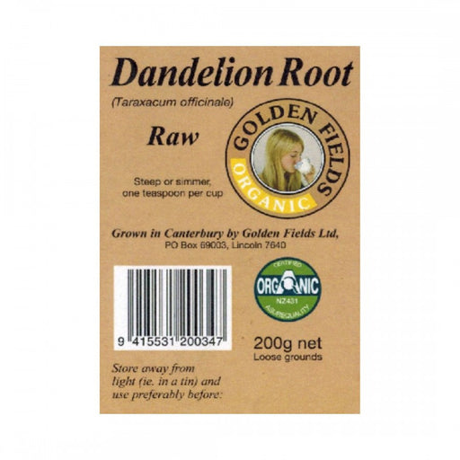Golden Fields Organic Raw Dandelion Root 200g - The Health Shop