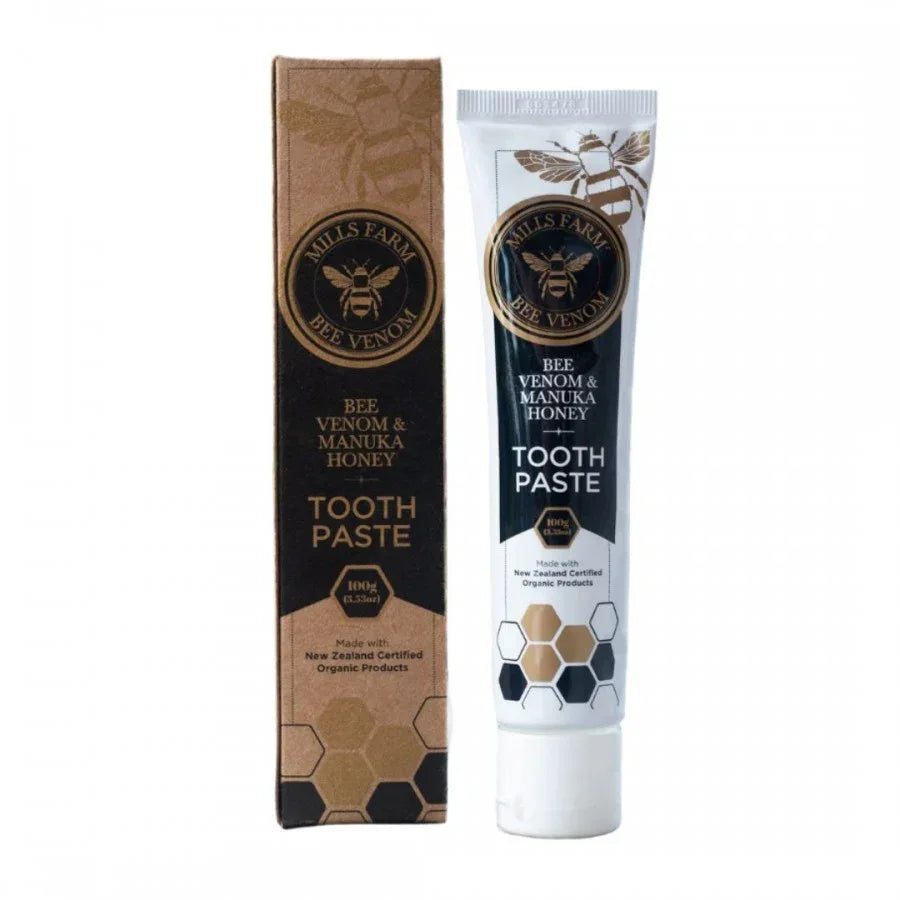 Mills Farm Bee Venom & Manuka Honey Toothpaste 100g - The Health Shop