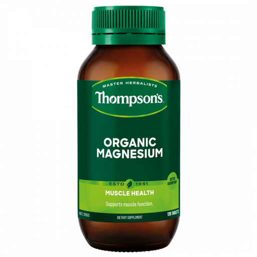 Thompson's Organic Magnesium 120tabs - The Health Shop