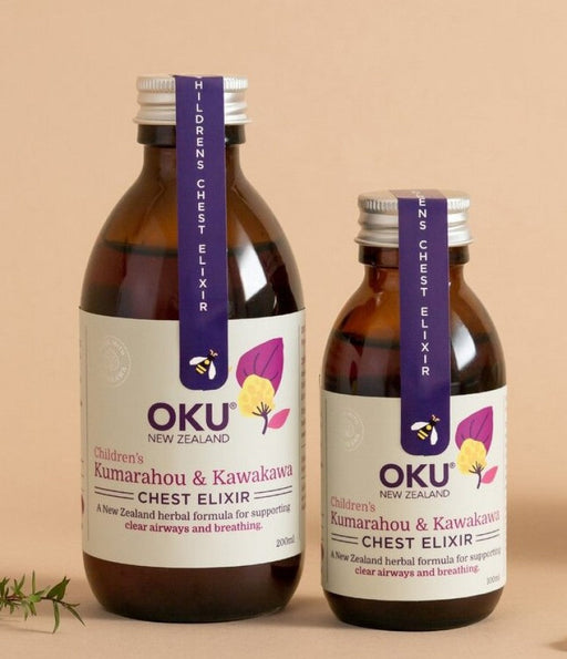 OKU Children's Chest Elixir - Kūmarahou and Kawakawa 200ml - The Health Shop