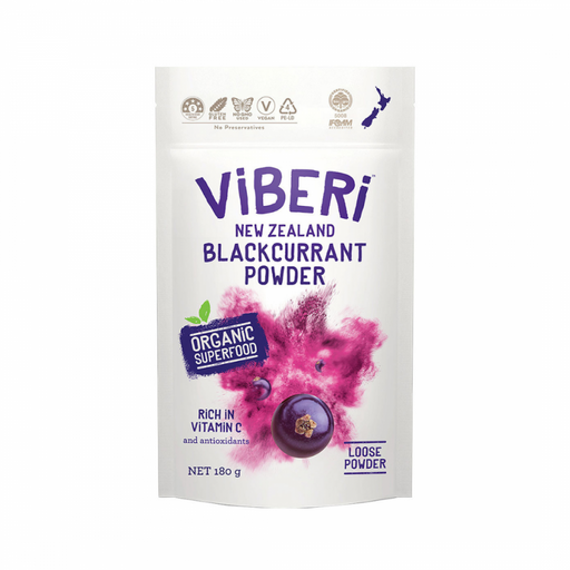 ViBERi Organic Blackcurrant Powder 180g - The Health Shop