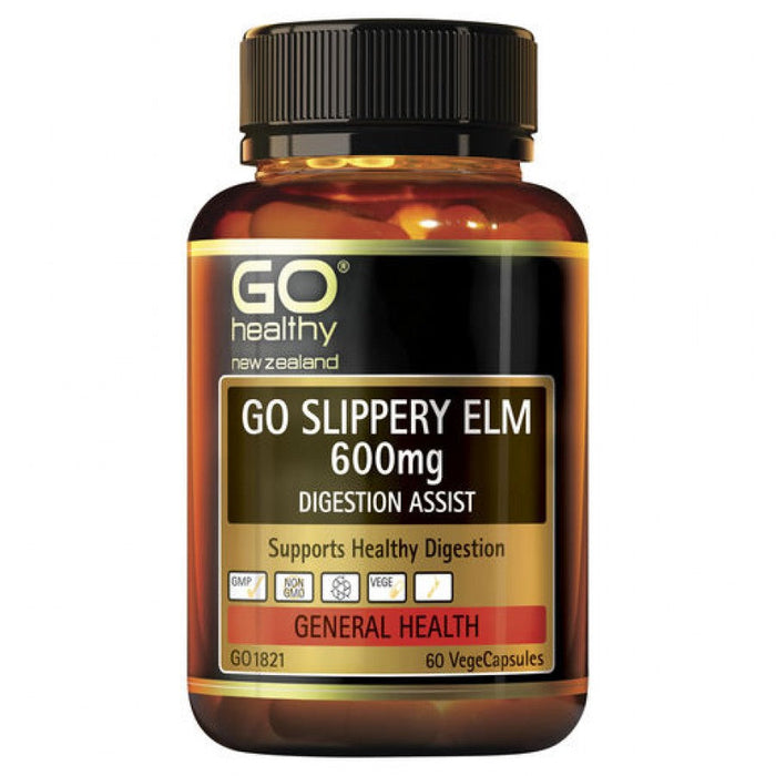 GO Healthy Slippery Elm 600mg 60vcaps