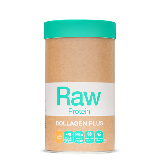 Amazonia Raw Protein Collagen Plus - Vanilla Maple 450g - The Health Shop