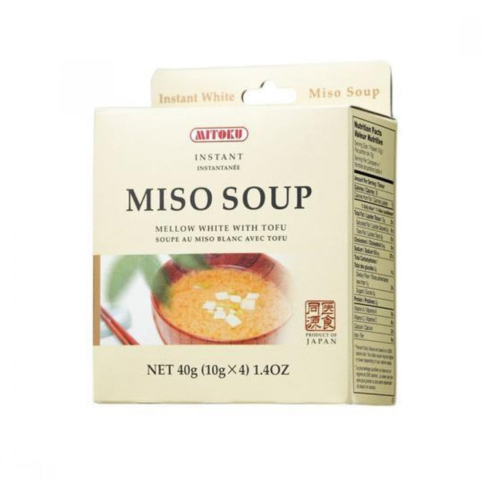 Mitoku Miso Soup, Mellow White with Tofu 4 x 10g packets - The Health Shop