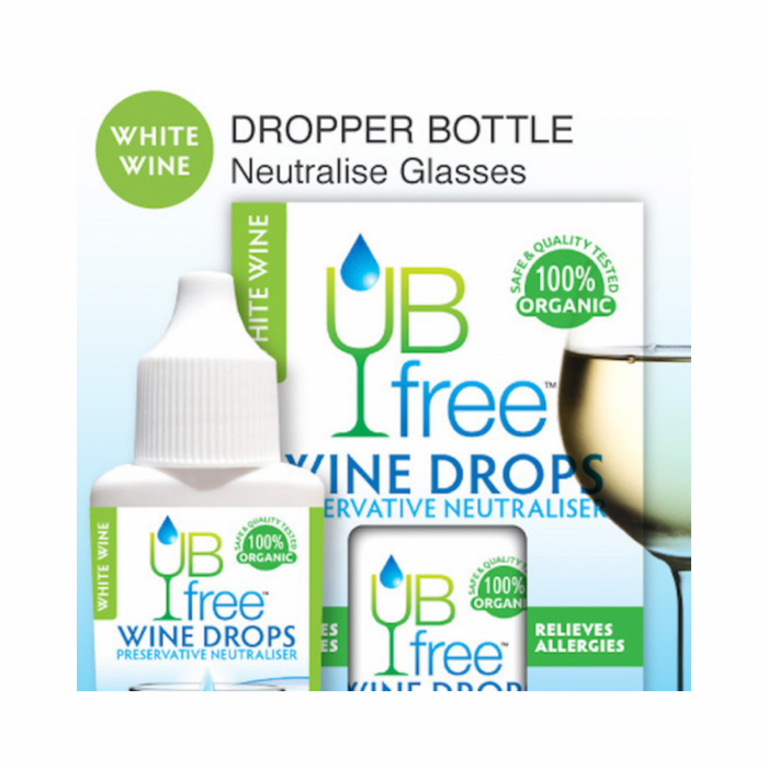 UBfree Wine Drops Preservative Neutraliser - WHITE WINE