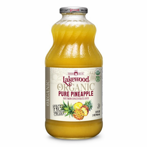 Lakewood Organic Pure Pineapple Juice 946ml - The Health Shop