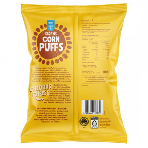 Chantal Organics Organic Corn Puffs - Cheddar Cheese 90g