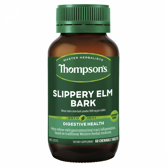 Thompson's Slippery Elm Bark Chewable Tablets 60tabs - The Health Shop