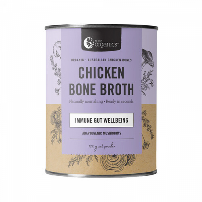 Nutra Organics Chicken Bone Broth, Adaptogenic Mushroom 125g - The Health Shop