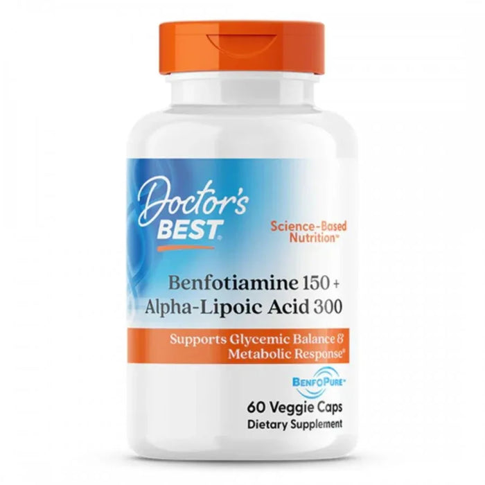Doctor's Best Benfotiamine 150 + Alpha-Lipoic Acid 300 60vcaps Natural Health > Vitamins > B Vitamins