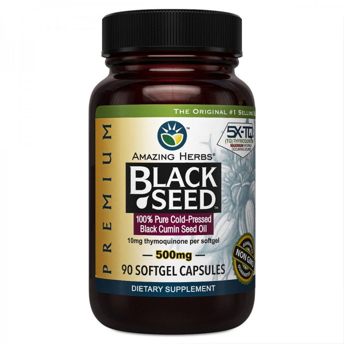 Amazing Herbs PREMIUM Black Seed 500mg 90 softgels