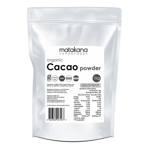 Matakana Superfoods Organic Cacao Powder 1kg - The Health Shop