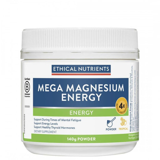 Ethical Nutrients Mega Magnesium Energy 140g powder, Tropical
