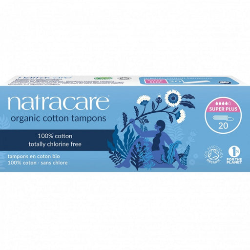 Natracare Certified Organic Cotton Tampons, Super Plus x 20 - The Health Shop