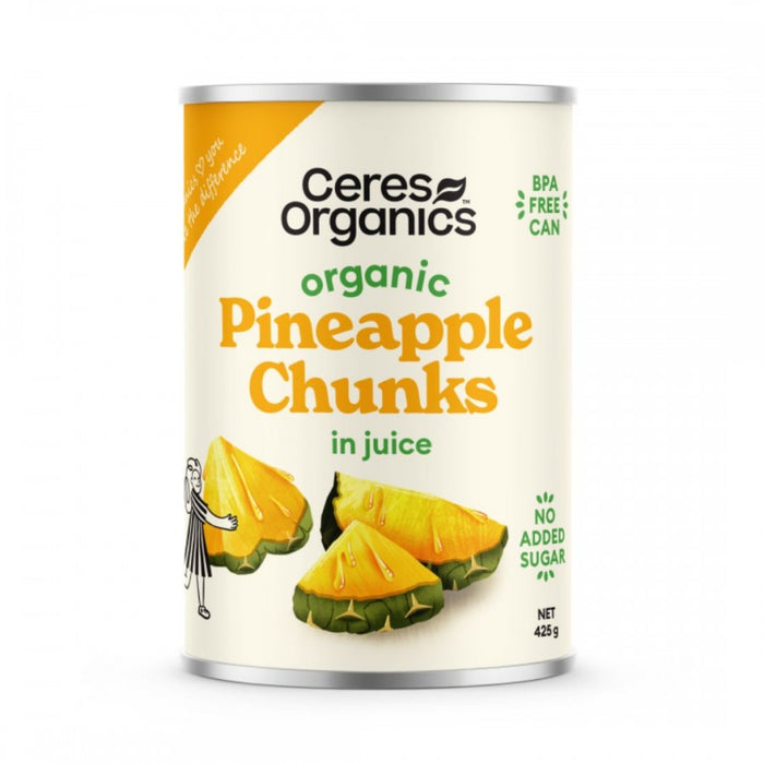 Ceres Organics Organic Pineapple Chunks in Juice 425g