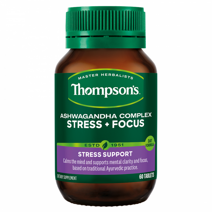 Thompson's Ashwagandha Complex Stress+Focus 60tabs - The Health Shop