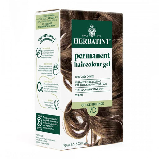 Herbatint Permanent Hair Colour Gel - D Tones: 7D Golden Blonde