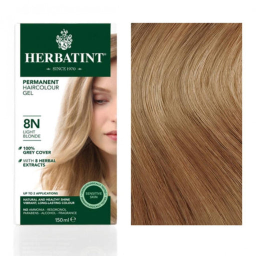 Herbatint Permanent Hair Colour Gel - N Tones: 8N Light Blonde - The Health Shop