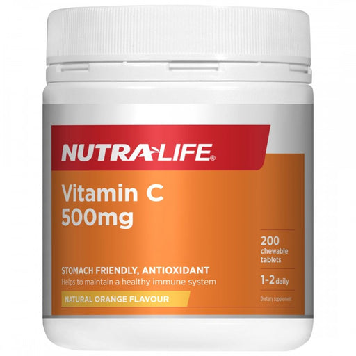 Nutra-Life Vitamin C 500mg 200 chewable tabs