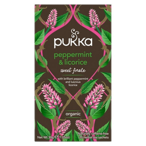 Pukka Peppermint & Licorice 20 herbal tea sachets - The Health Shop