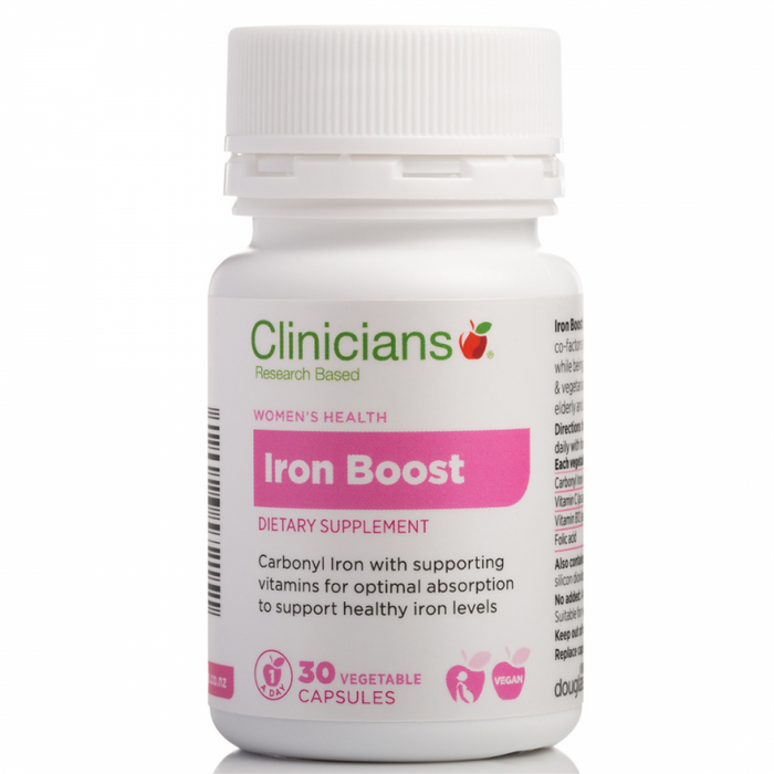 Clinicians Iron Boost 24mg 30caps - The Health Shop