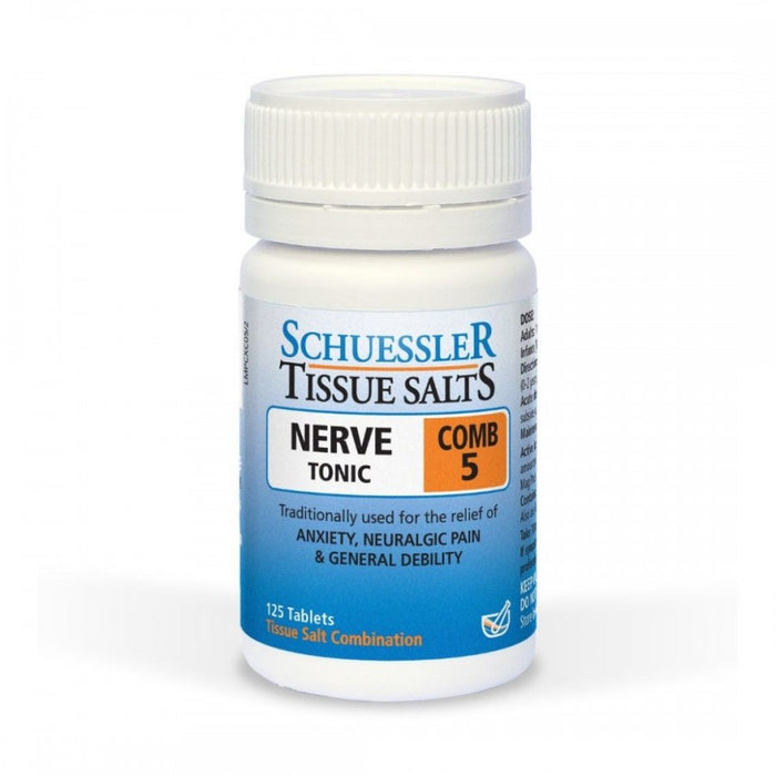 Schuessler Tissue Salts Comb 5 - NERVE TONIC - 125tabs