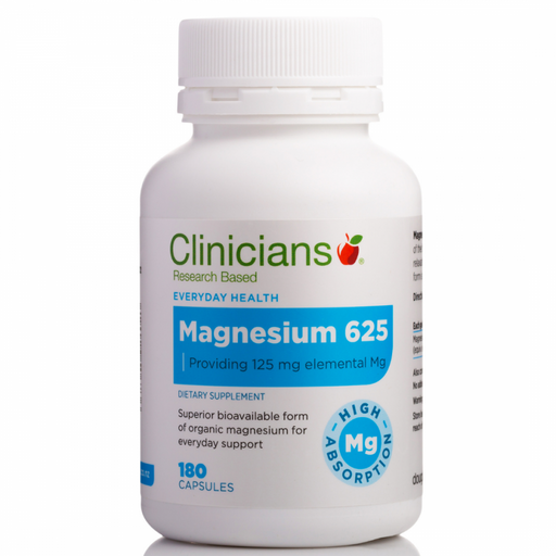 Clinicians Magnesium 625 180caps - The Health Shop