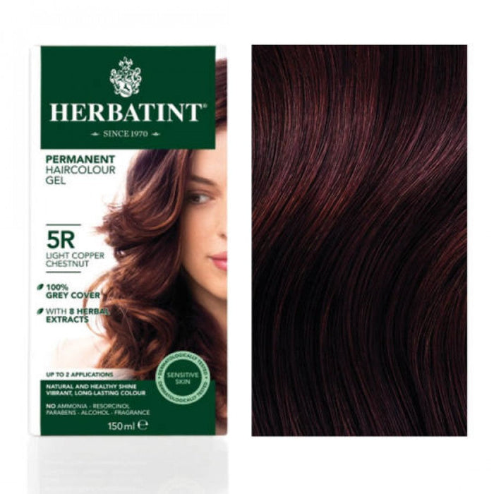 Herbatint Permanent Hair Colour Gel - R Tones: 5R Light Copper Chestnut