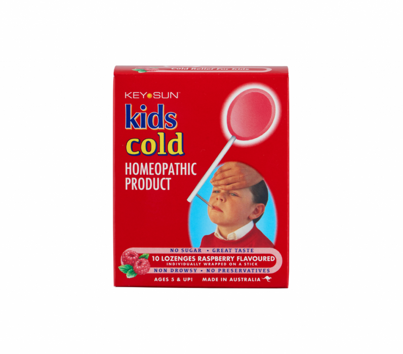 Key Sun Kids Cold, 10 Lozenges Raspberry Flavoured