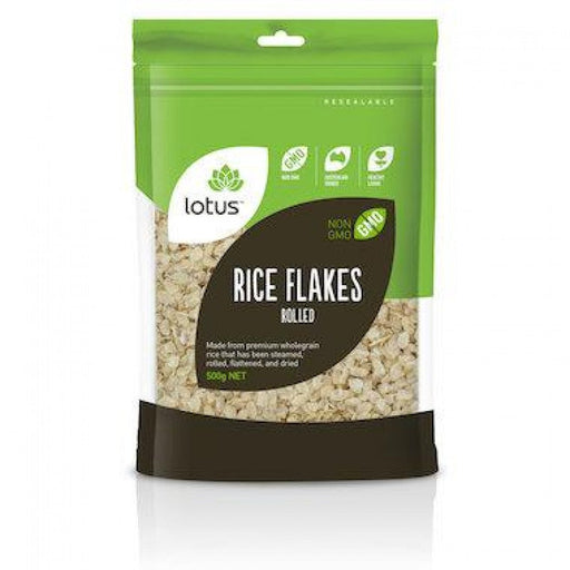 Lotus Rice Flakes, Rolled 500g - The Health Shop