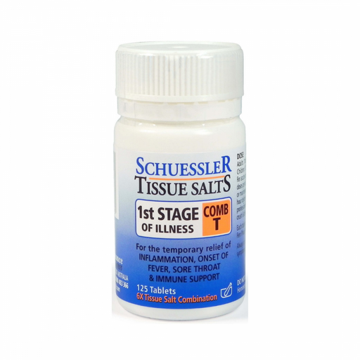 Schuessler Tissue Salts Comb T - FIRST STAGE OF ILLNESS - 125tabs - The Health Shop