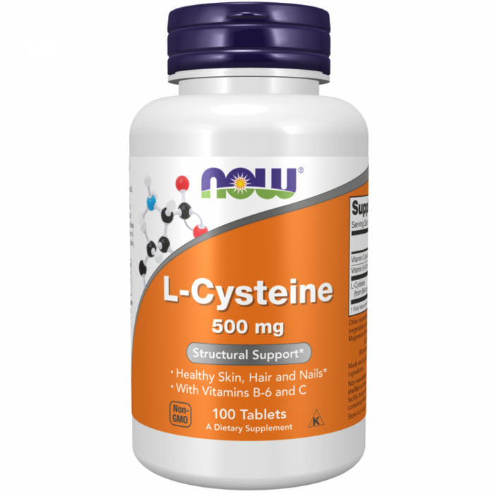 NOW L-Cysteine 500mg 100tabs - The Health Shop