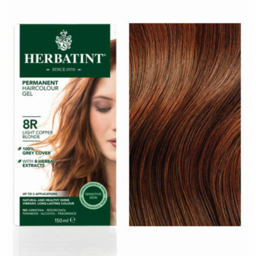 Herbatint Permanent Hair Colour Gel - R Tones: 8R Light Copper Blonde - The Health Shop