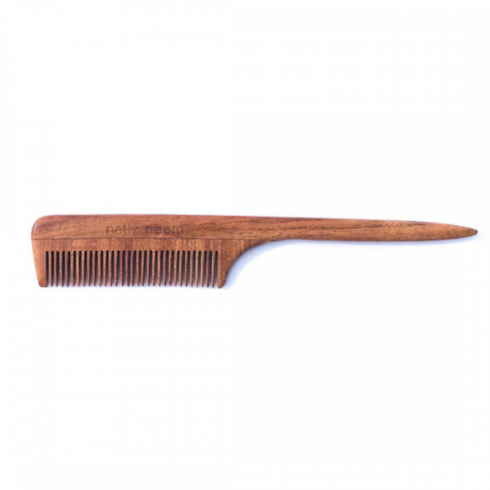 Native Neem NeemWood Comb, Narrow Tooth