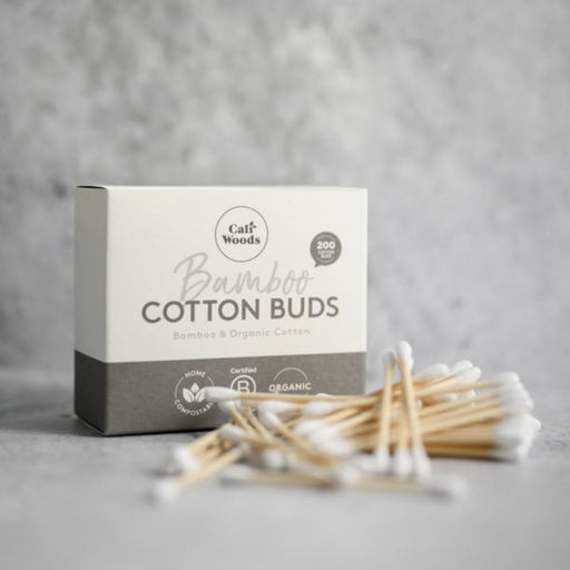 CaliWoods Bamboo Organic Cotton Buds 200