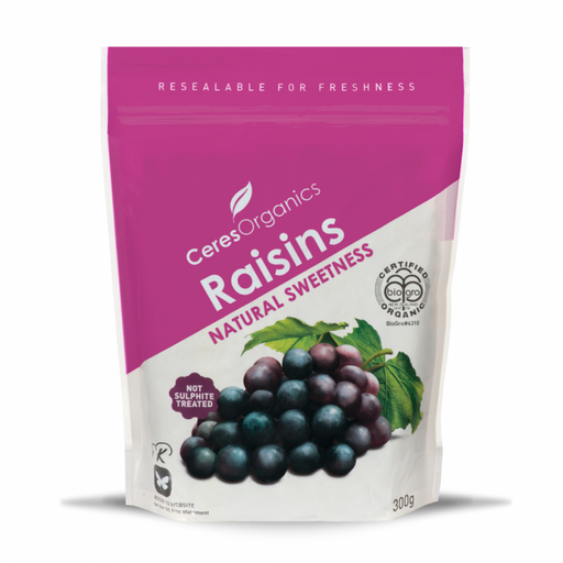 Ceres Organics Raisins Organic 300g - The Health Shop