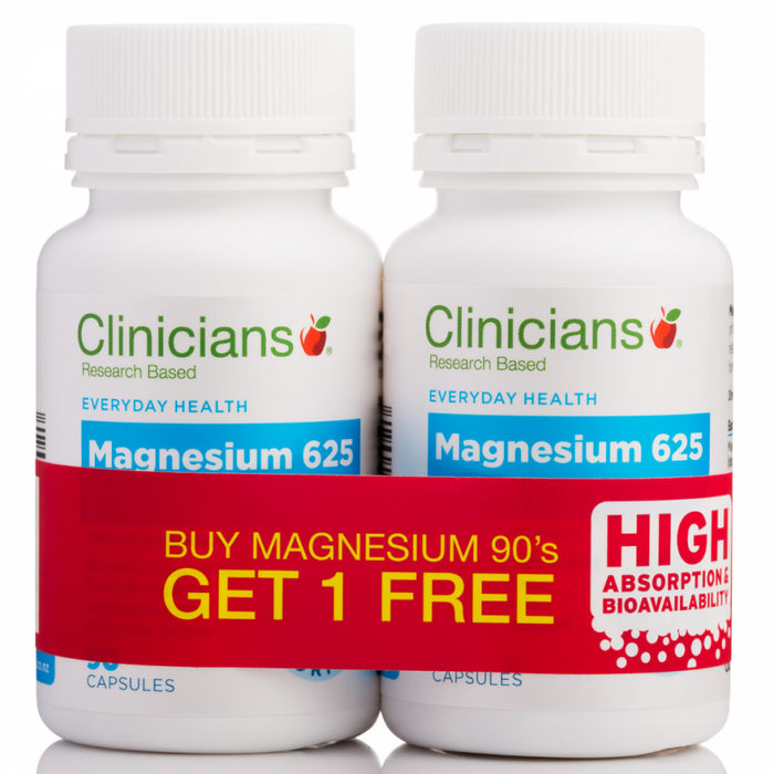 Clinicians Magnesium 625 90caps Twin Pack - The Health Shop