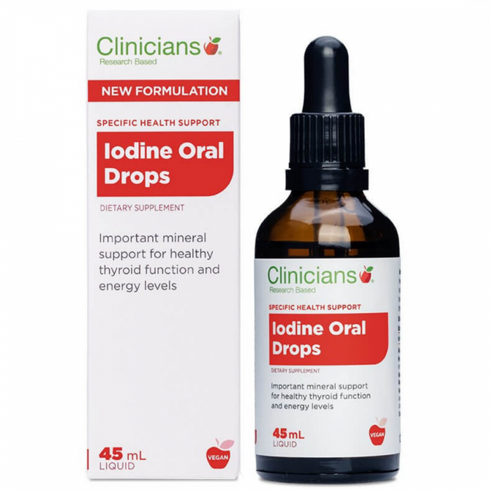 Clinicians Iodine Oral Drops 45ml - The Health Shop