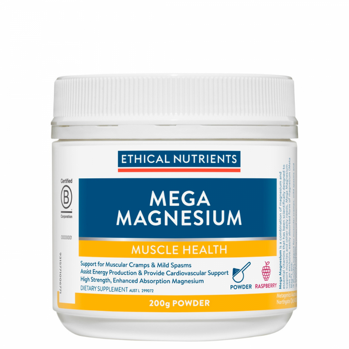 Ethical Nutrients Mega Magnesium 200g powder, Raspberry