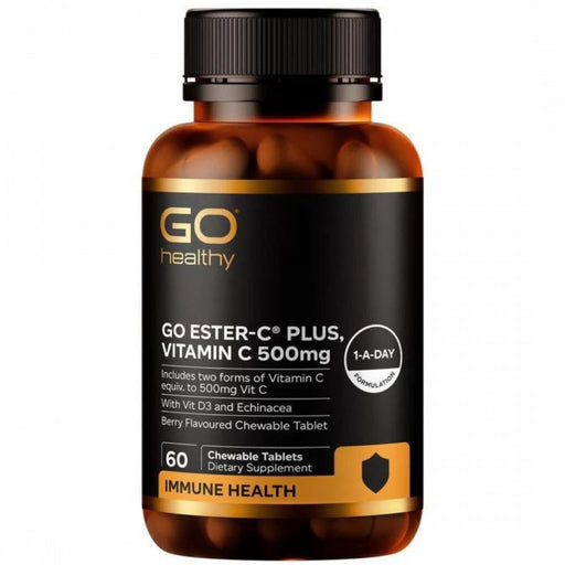 GO Healthy Ester-C Plus, Vitamin C 500mg 60 chewable tabs