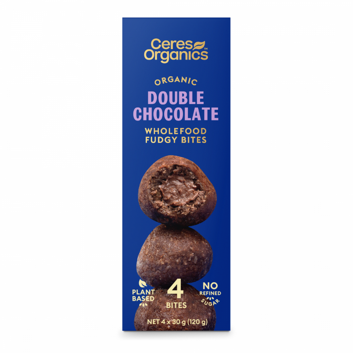 Ceres Organics Organic Wholefood Double Chocolate Fudgy Bites - 120g - The Health Shop