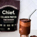 Chief Collagen Protein Powder, Dark Chocolate, 450g, Gluten Free, Gut Friendly, Bovine Collagen - The Health Shop