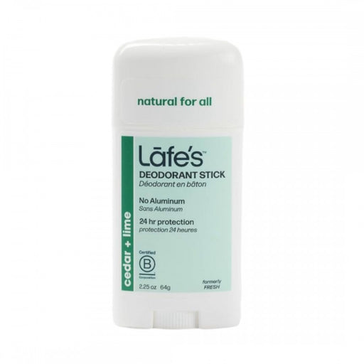 Lafe's Deodorant Stick, cedar + lime - The Health Shop